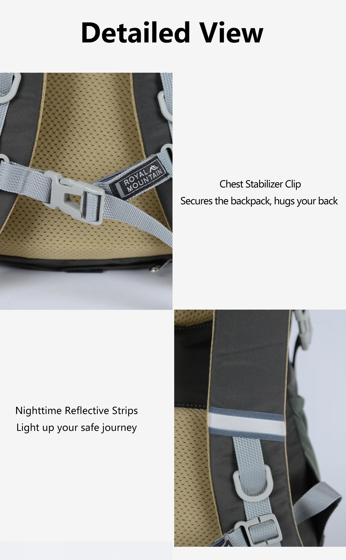 Unisex Leichter Freizeitrucksack 20L/30L Wasserabweisendes Gewebe mit Laptopfach und Regenschutz – Detail 7