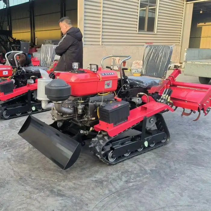 

Track Type Rotary Tiller, Agricultural Machinery, Multifunctional Mini Tiller, Hand-held Tractor, Track Type Micro Tiller, 40HP
