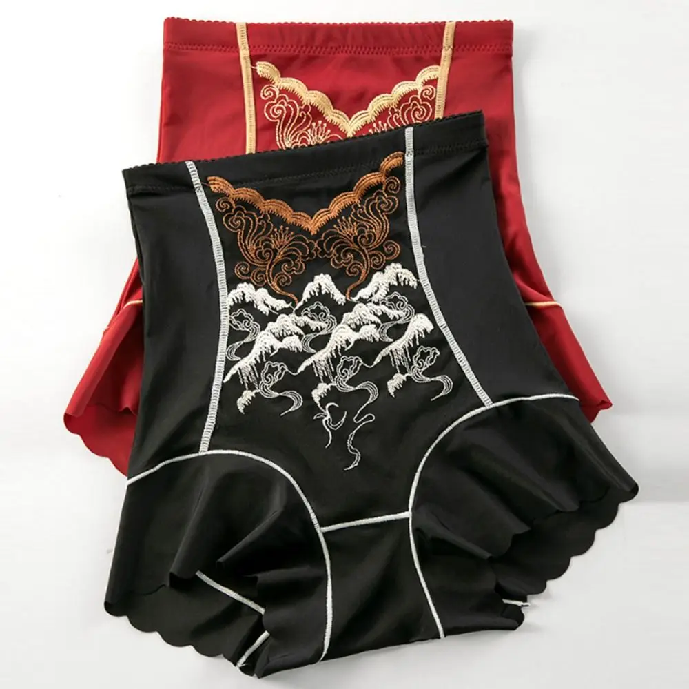 

New 3D Embroidered Tummy Control Shaper Shorts High Waist Seamless Seamless Panties Breathable Full Coverage Waist Trainer