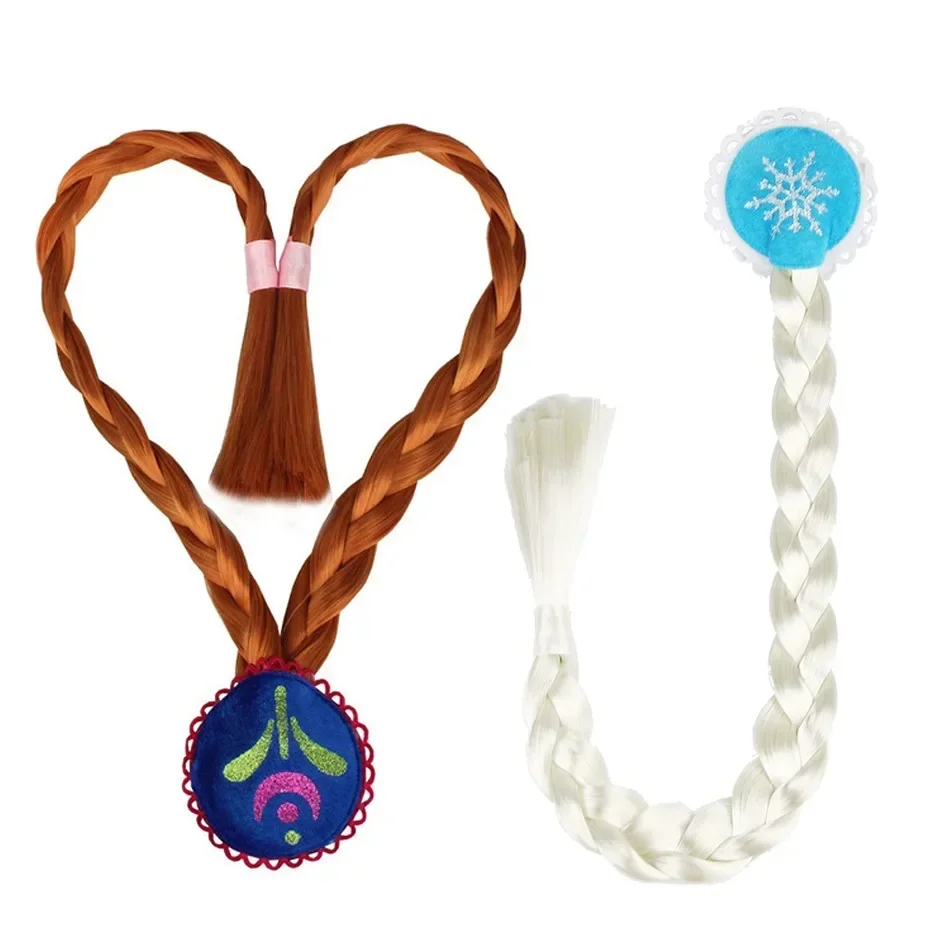 

Princess Elsa Braid Hairpin Hairpiece Anna Cosplay Braided Wigs Elsa Dress Up Set for Toddler Girls Party Wedding Birthday Gifts