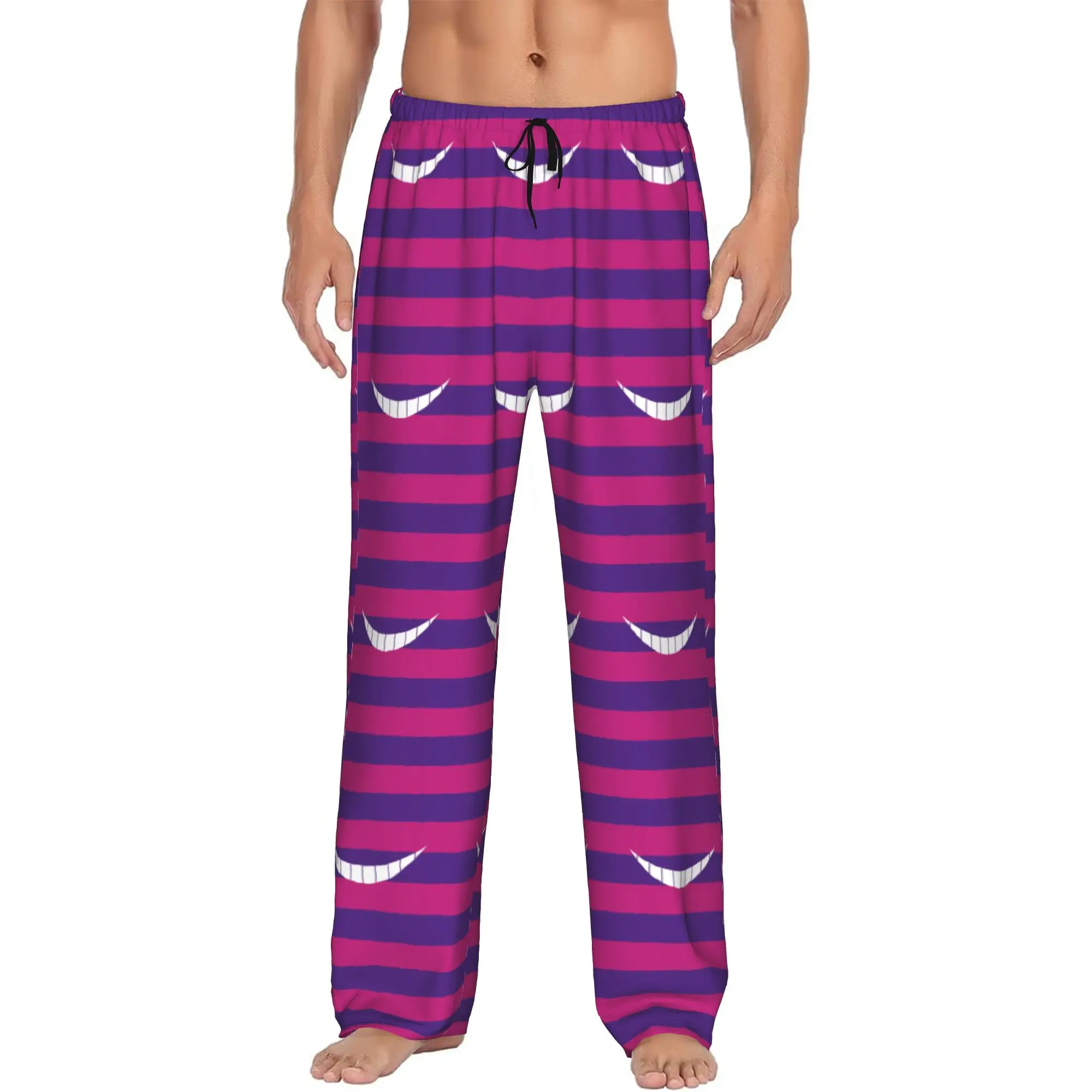 

Custom C-Cheshire Anime Cat Pajama Pants Men's Sleepwear Lounge Sleep Bottoms Stretch with Pockets