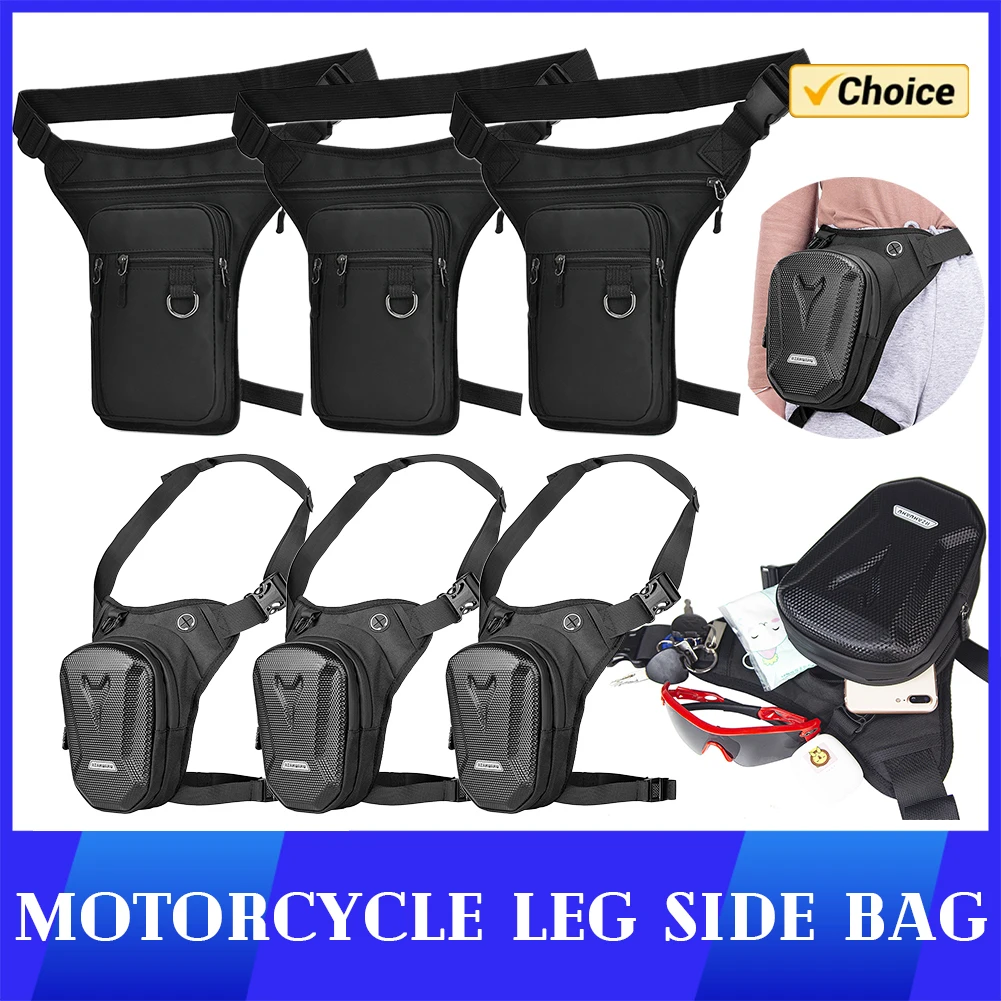 

Men Motorcycle Leg Side Bag Waterproof Tactical Travel Purse PU Leather Motorbike Hip Leg Pack Casual Sports Bag