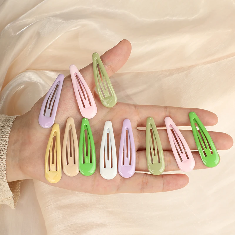 5 Teile/satz Waterdrop Form Haar Clips Set Metall Snap Hairgrip Frauen Kinder Pony Clip Rand Clip BB Haarnadeln Barrettes Grips