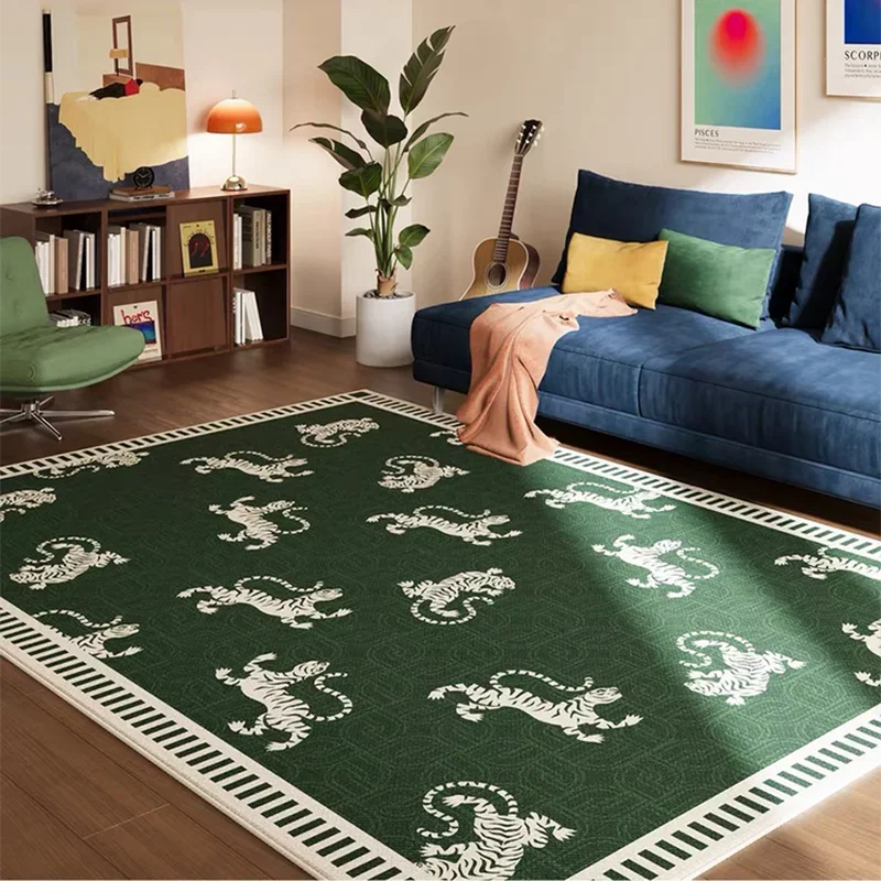 

Retro Leopard Tiger Print Area Rug – Luxury Large Floor Mat for Living Room & Bedroom, Soft Sofa Coffee Table Carpet