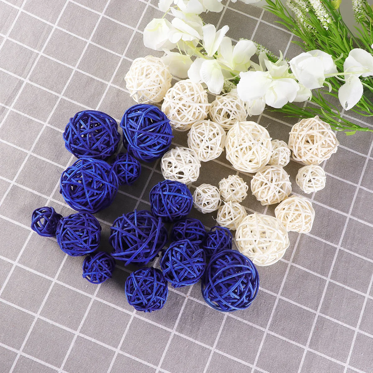 15 Pcs Wicker Rattan Ball Party Wedding Decorations Vase Home Garden Dining Table