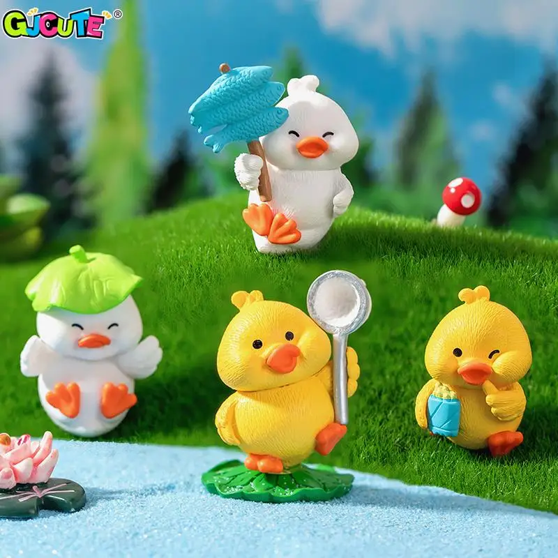 Micro Landscape Cute Little Yellow Duck Animal Figure Blind Box Gardening Landscaping Decoration Desktop Small Ornaments