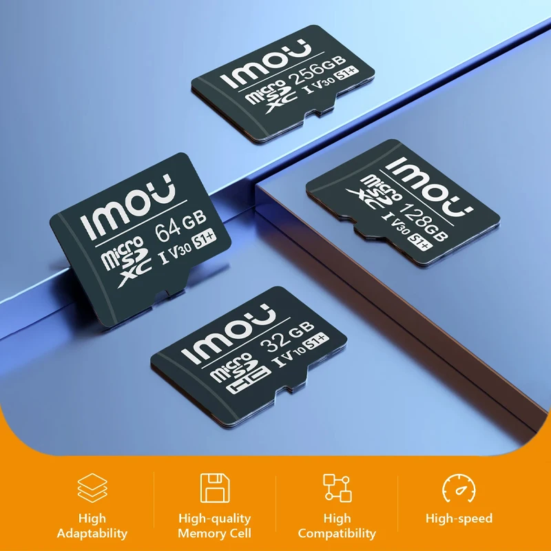 IMOU SD Memory Card for Surveillance Read Speed  95MB/S 256GB 128GB 64GB V30 C10 U3 Exclusive MicroSDXC Card