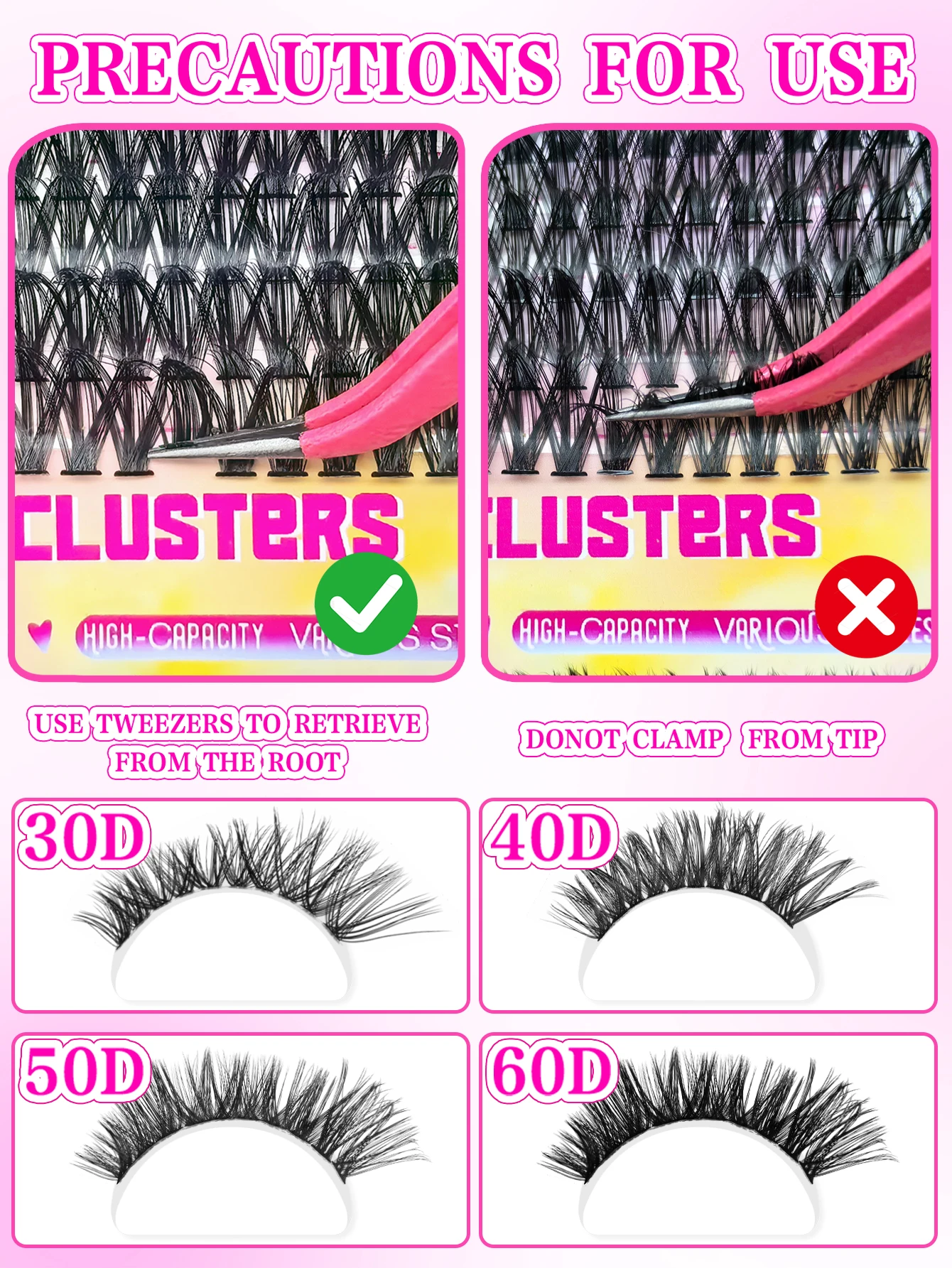 200/280/790 클러스터 당신의 필수 인조 속눈썹 연장 키트: 일상 및 파티 분위기에 맞는 다양한 스타일!