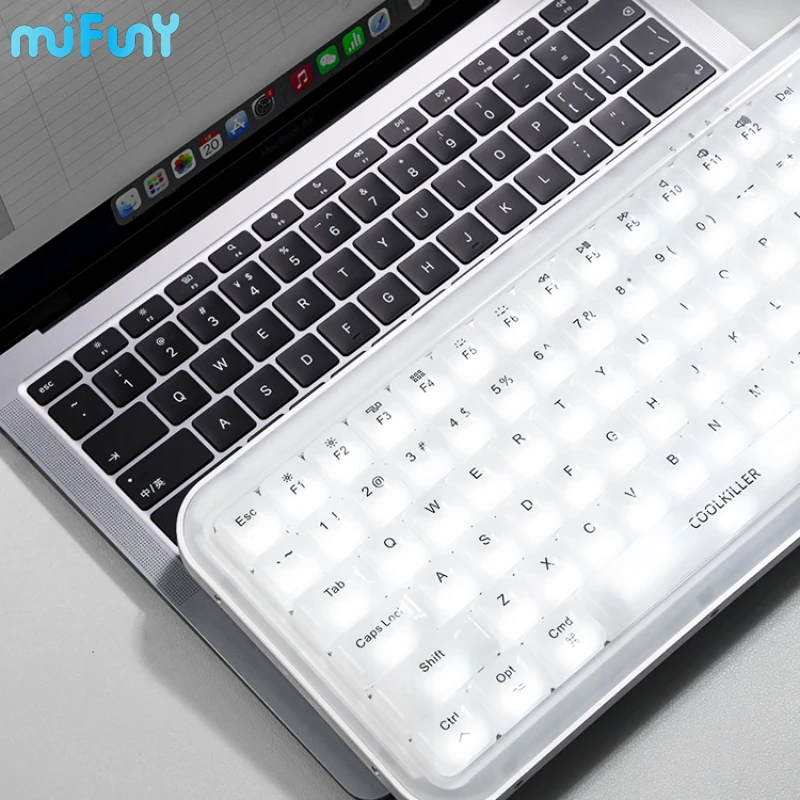 MiFuny Balloon84 Low Profile Wireless Mechanical Keyboard Bluetooth 84 Key Tri Mode Hot Swap Gaming Keyboards for IOS Mac Tablet