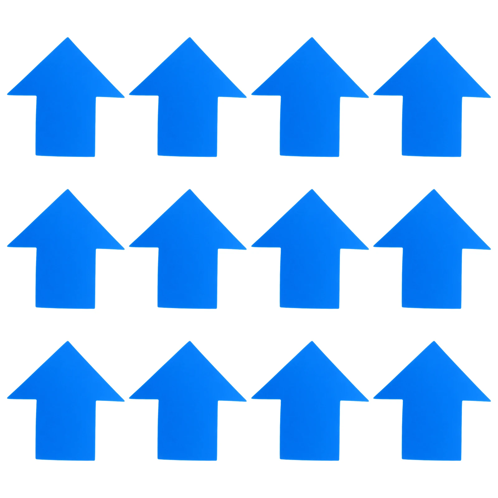 12pcs Blue Directional Arrow Floor Stickers Removable Traffic Guidance Warning Sign Sticker For Indoor Outdoor Social Distancing