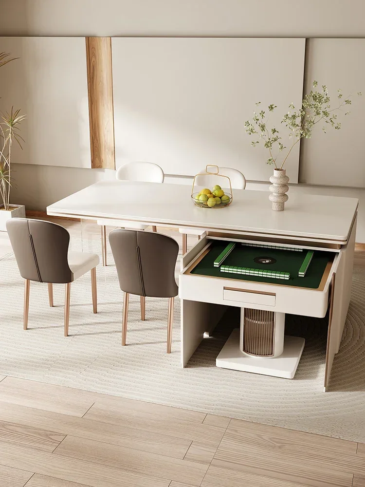 

Suspended flat rock island dining table, mahjong table, dual-purpose modern minimalist and high-end
