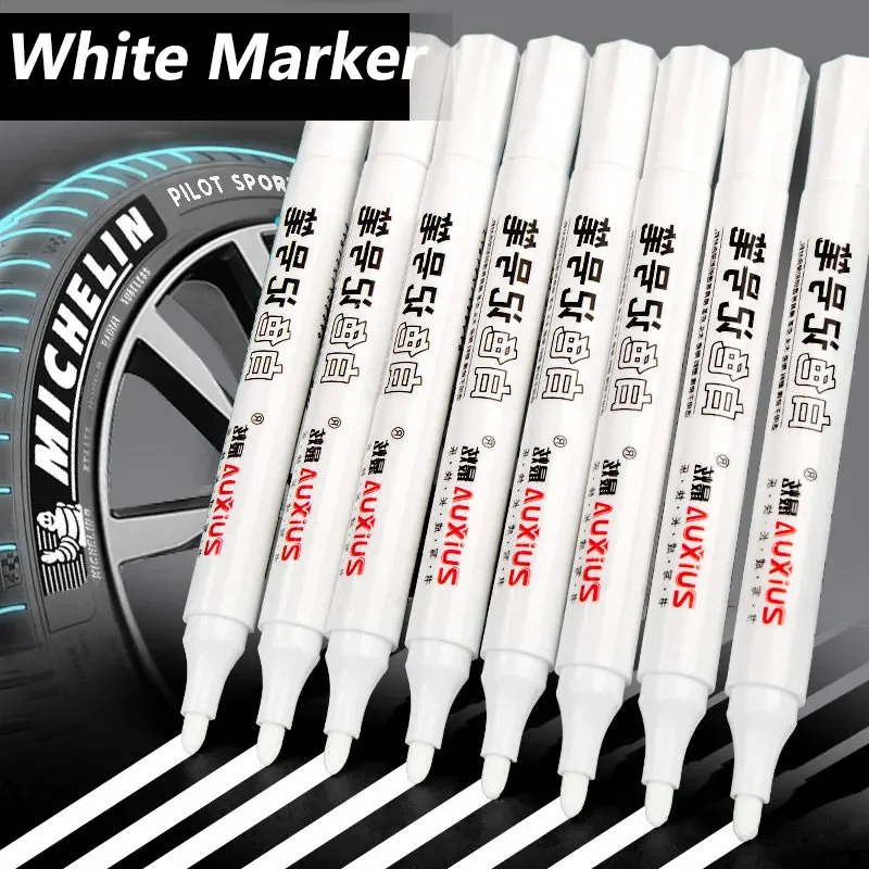1/3/5 Stück weiße Markierungsstifte 2,0 mm öliger wasserdichter weißer Gelstift DIY Graffiti Skizzieren Marker Briefpapier Schreiben Schulbedarf