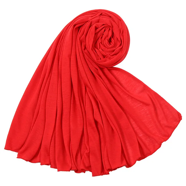 105909-714bd5.jpg Hot Muslim Fashion Woman Soft Hijabs Scarf Shawl Plain Cotton Jersey Scarves Turban Women Long Shawls Head Wrap Headband Abaya