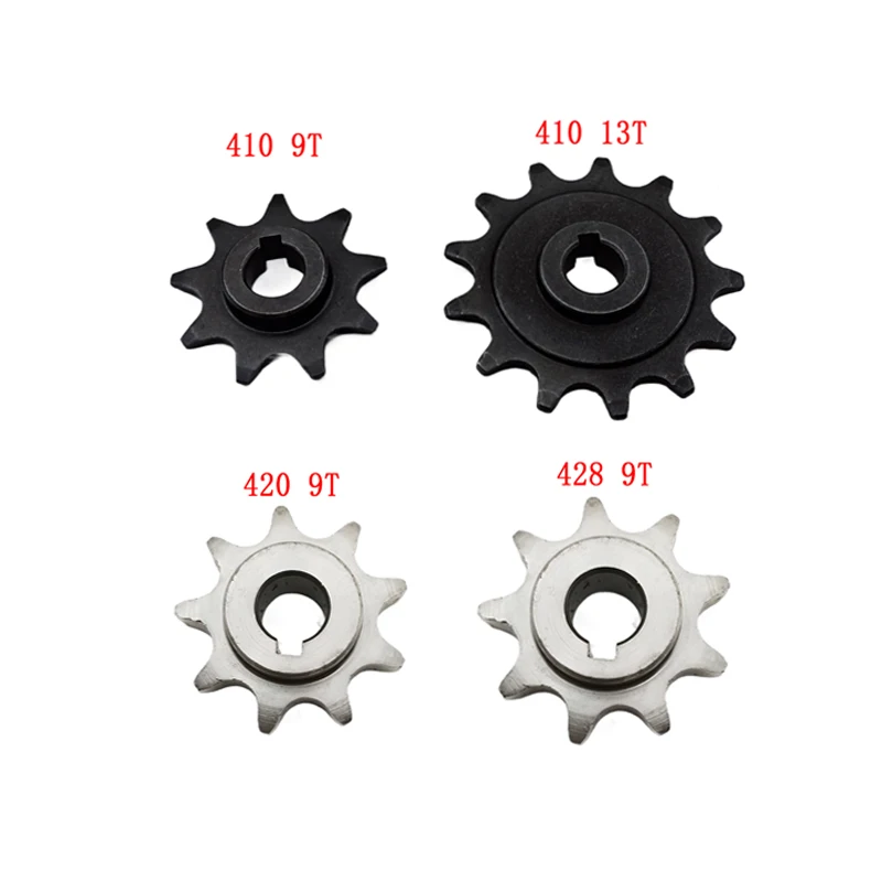 9T 13T 410 420 428 Small chain wheel electric bicycle scooter gear suitable for MY1016Z MY1018 motor