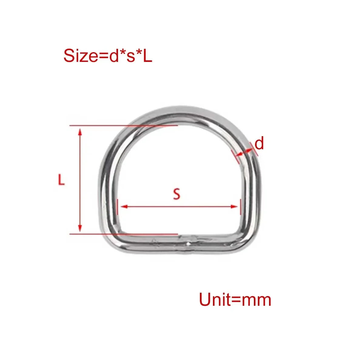 

Quick Connect Ring Stainless Steel 304 d-Type Shackle M3M4M5M6M8