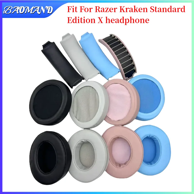 

BAOMAND Ear Pads For Razer Kraken Standard Edition X Headphones Headset Replacement Ear Pads Cups Earpad Memory Foam Cushions