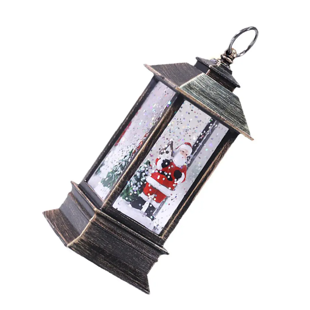 

1Pcs Handheld Small Oil Lamp Delicate Christmas Lamp Adornment Portable Xmas Party Decoration Luminous Xmas Decor