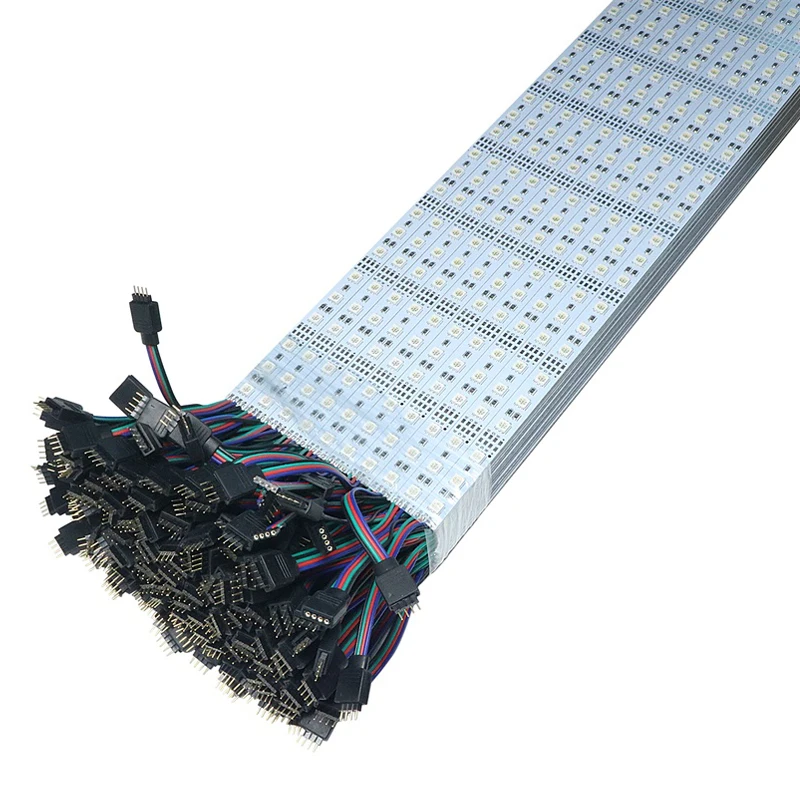 Imagem -06 - Led Rgb Bar Strip Iluminação Lâmpada do Armário 36leds 12v 5050smd 05 m 10 Pcs