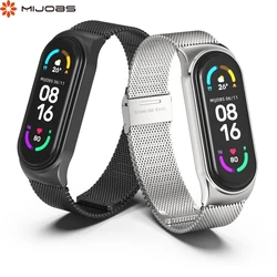 Bracelet milanais en métal pour Xiaomi, bracelet pour Mi Band 5, 6, 7, 8, 9, 4