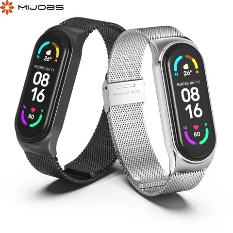 Strap for Mi Band 9 10 8 7 6 5 Metal Milanese Bracelet Mi Band 9 Wristband for Mi Band 6 Mi Band 7 Strap For Xiaomi Miband 8 9