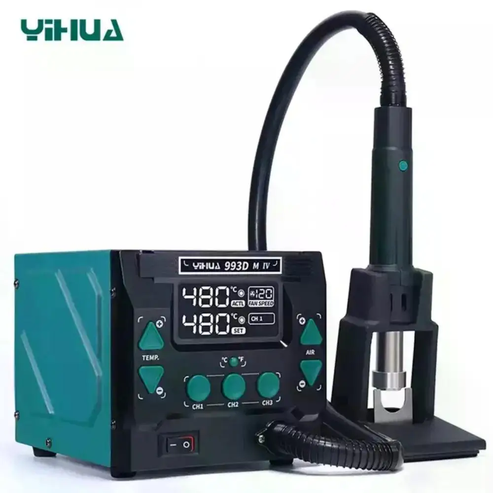 YIHUA 993DM-IV Lead Free Hot Air Desoldering Rework Station 1000W Microcomputer Temperature Control BGA Welding Station