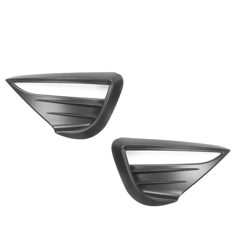 For Tesla Model Y 2021-2022 Car Fog Lamp Spoiler Blade Trim Protective Cover Woof Tooth Wind Knife Sticker Car Accessory