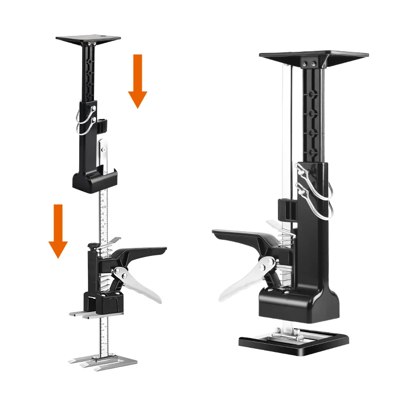 1pc Cabinet Jacks, Adjustable 0 to 23.6 inch for Furniture Lifter Jacks for Wall Tile Height Adjuster Handheld Bricklayer Tool