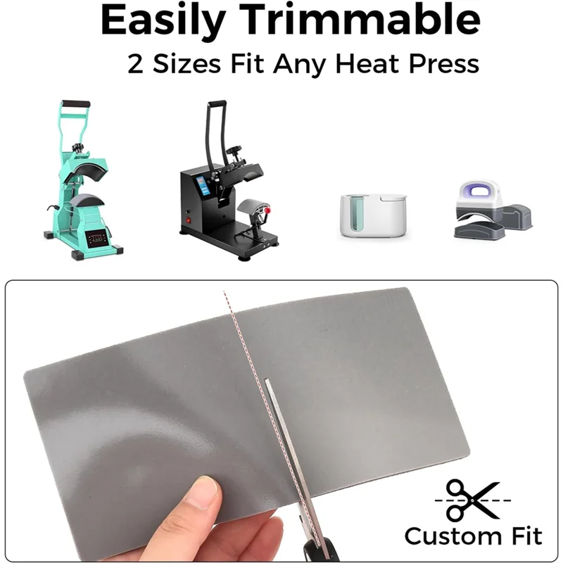 

Аксессуары для прессования для шляп VELIF — 4 шт., силиконовая термопрессовая накладка, 2 размера (7,87X3,35 дюйма + 6,50X2,60 дюйма), для самостоятельного использования, бизнеса и домашнего использования