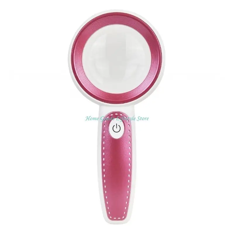 E74E Rechargeable Handheld Glass 55mm Aspheric Lens 14 White LEDs Lightweight Convenient For Senior