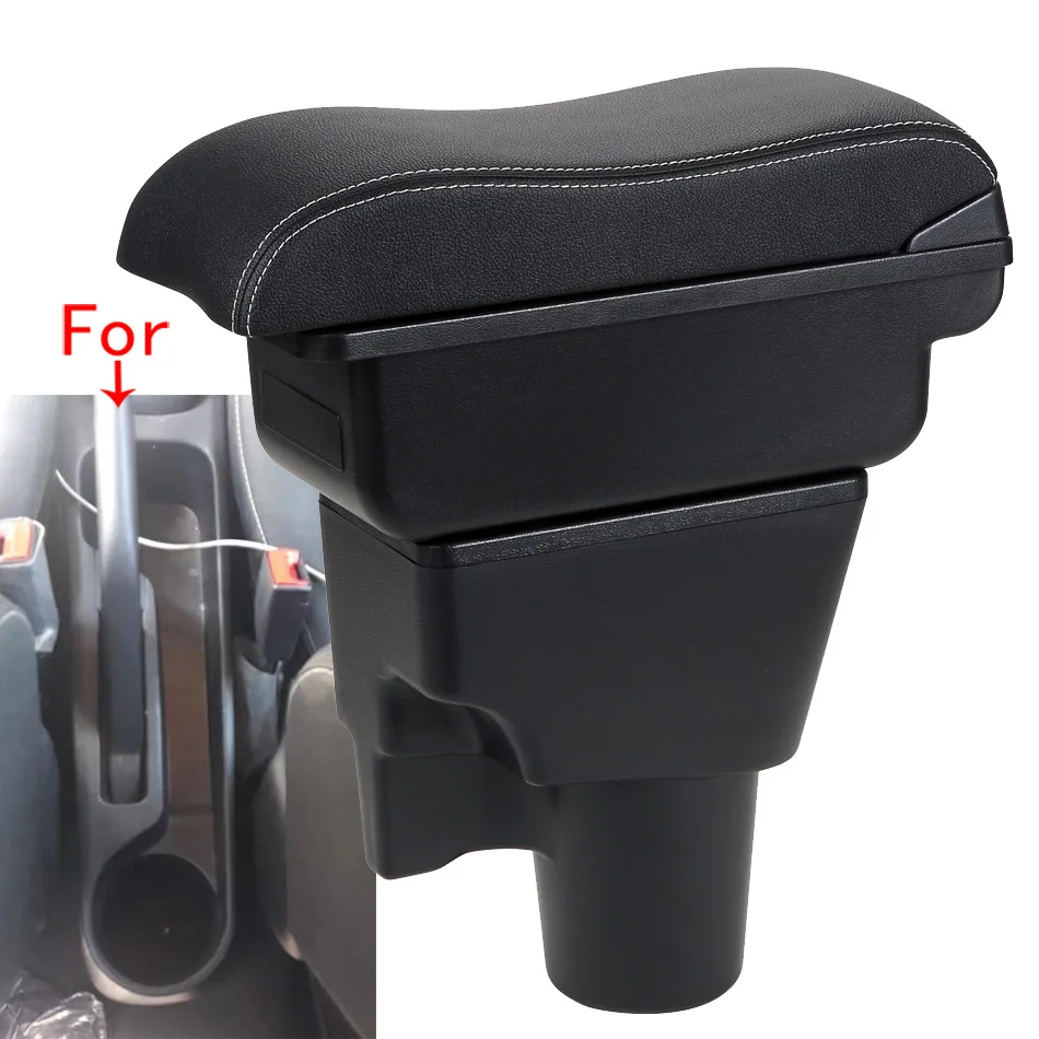 For Kia Picanto Armrest Box For Kia Picanto 3X-Line Car Armrest Curved Surface leather Simple installation Storage box Interior