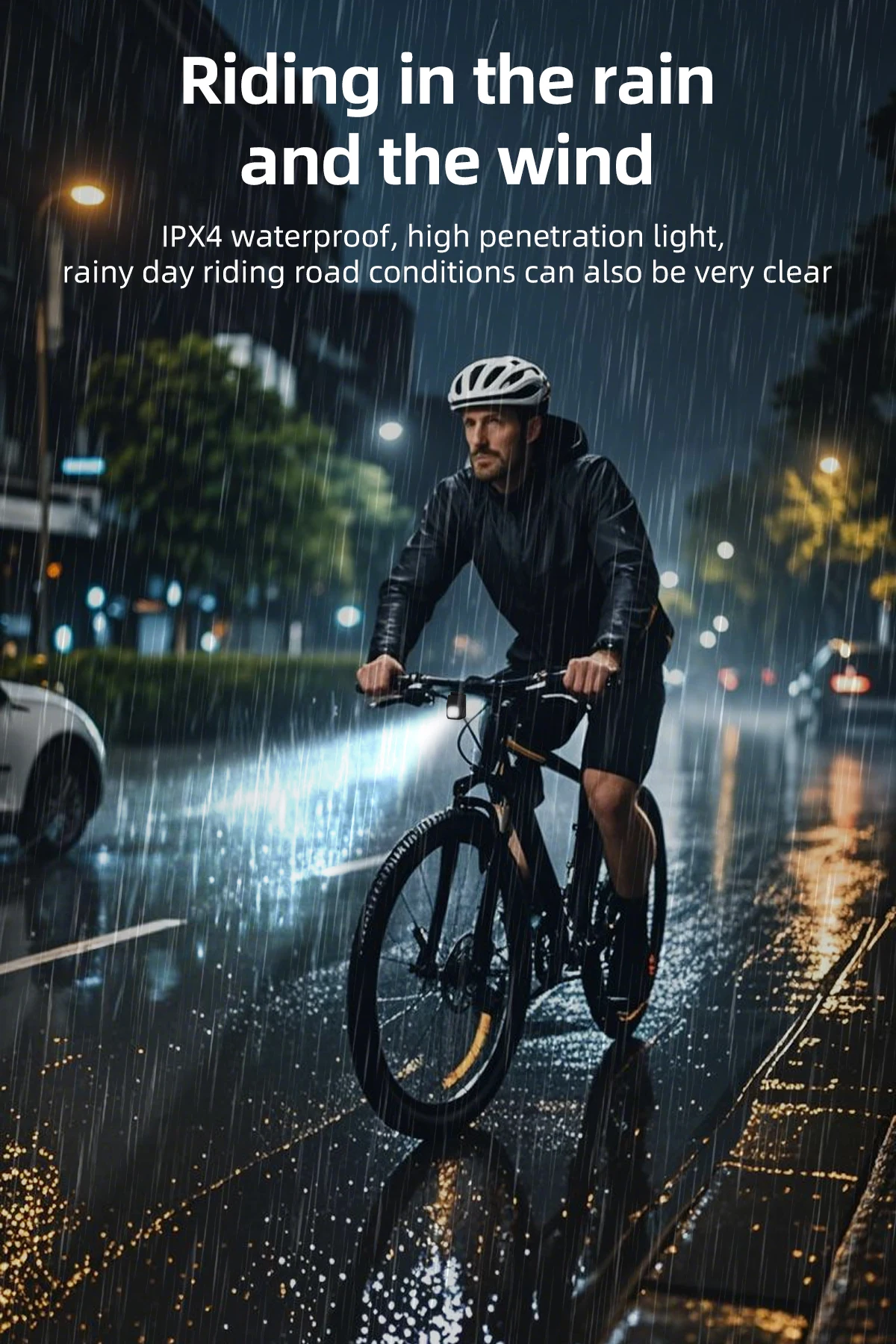 Wireless Remote Suspended Bike Headlight 1200 Lumens Cut-off Line Front Head Lamp Aluminum Alloy Road Mountain CYCLAMI 1200 Pro