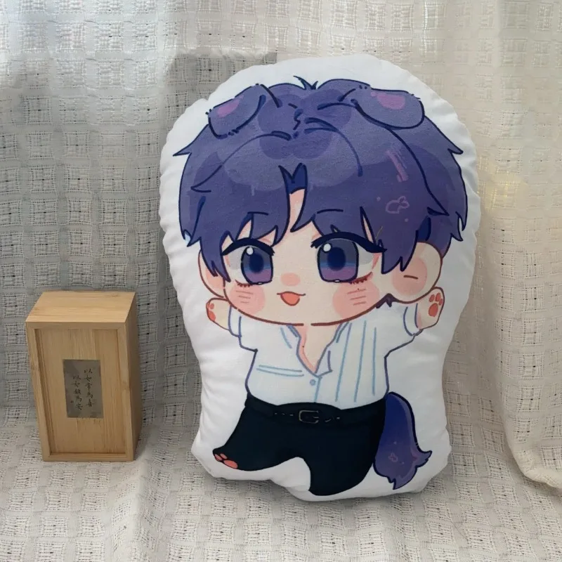 Game Anime Love and Deepspace Cos Xavier Rafayel Zayne Uniseks 45CM Bantal Cetak Kartun Mewah Hadiah Bantal Tidur Siang