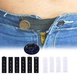 Ceinture d'extension de pantalon unisexe, bande de taille serrée, crochets à boutons, vêtements de bricolage, fournitures de couture, fjjeans, jupes, 5 pièces