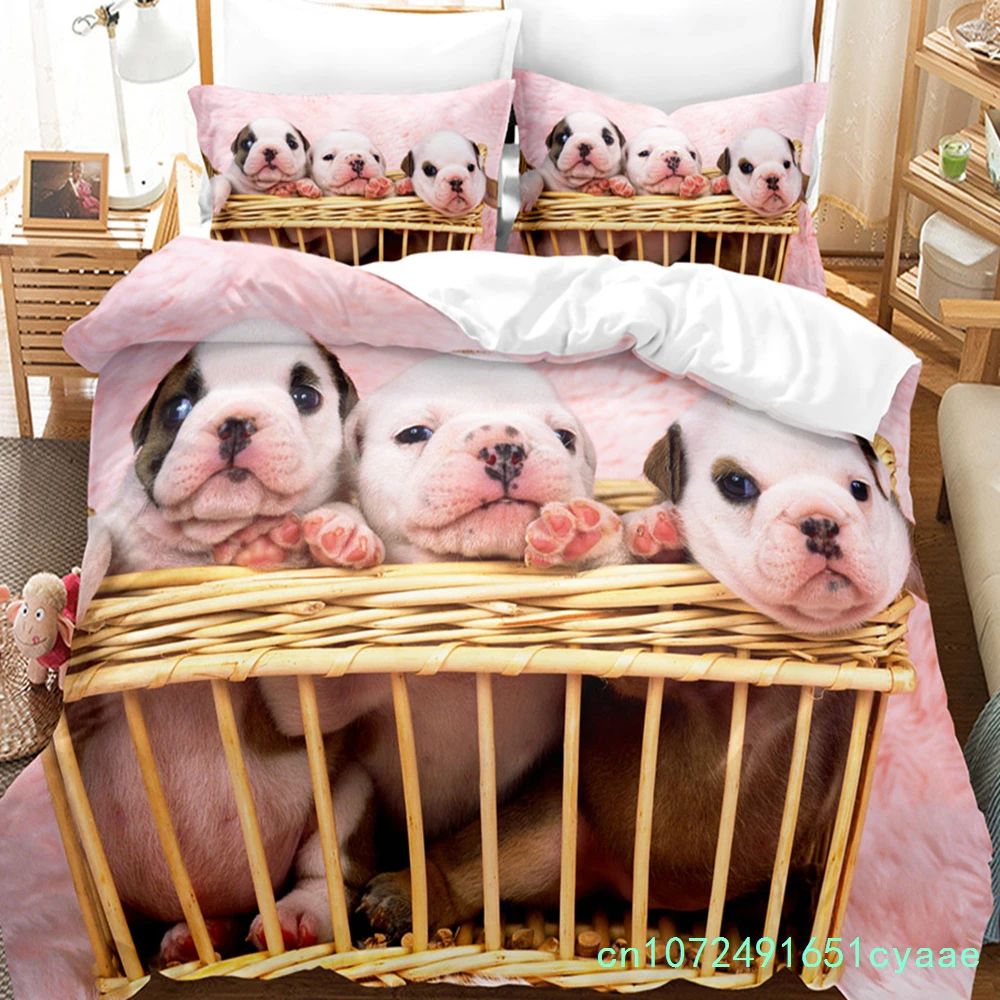 3D The Bulldog Bedding Sets Duvet Cover Set With Pillowcase Twin Full Queen King Bedclothes Bed Linen