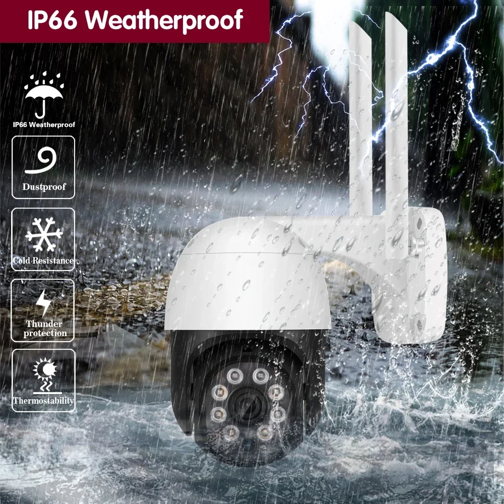 5MP Smart Life Wifi Home PTZ Security Camera Auto Tracking Outdoor Waterproof Wireless CCTV Surveillance Camera Tuya IP Cam