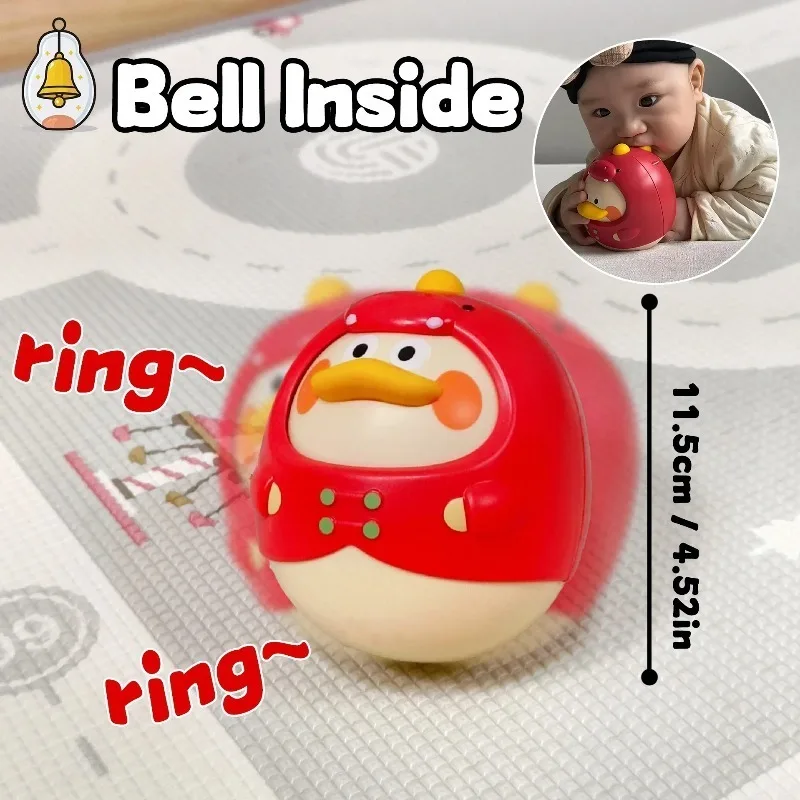 ベビータンブラーおもちゃ ヘッドアップトレーニング 癒しの風鈴 食品グレード素材 赤ちゃん早期教育感覚玩具 落下防止