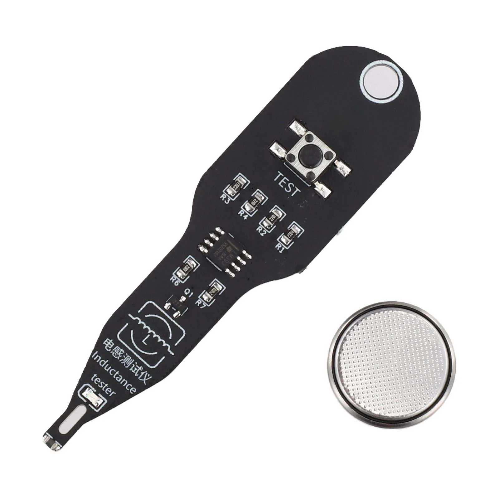 Black Inductor Tester Compact Coil Testing Equipment Electronic Device Maintenance Portable Design User-Friendly Interface