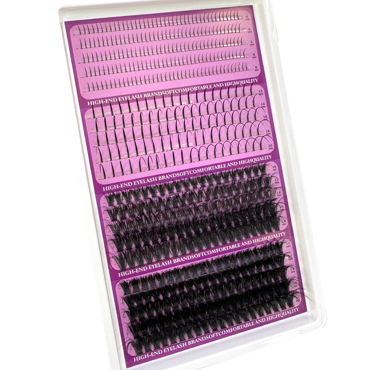 20 Reihen Wimpernspikes Wimperncluster Volumen Einzelwimpern Wispy Wimpern DIY Spiky Lash Extension Manga Cluster Wimpern – Detail 26