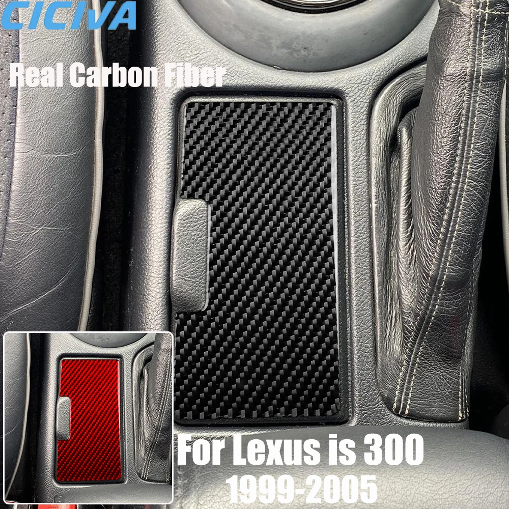 

Автомобильные аксессуары из настоящего углеродного волокна, держатель для чашки, накладка на панель, мягкая наклейка для Lexus is 300 1999 2000 2001 2002 2003 2004 2005