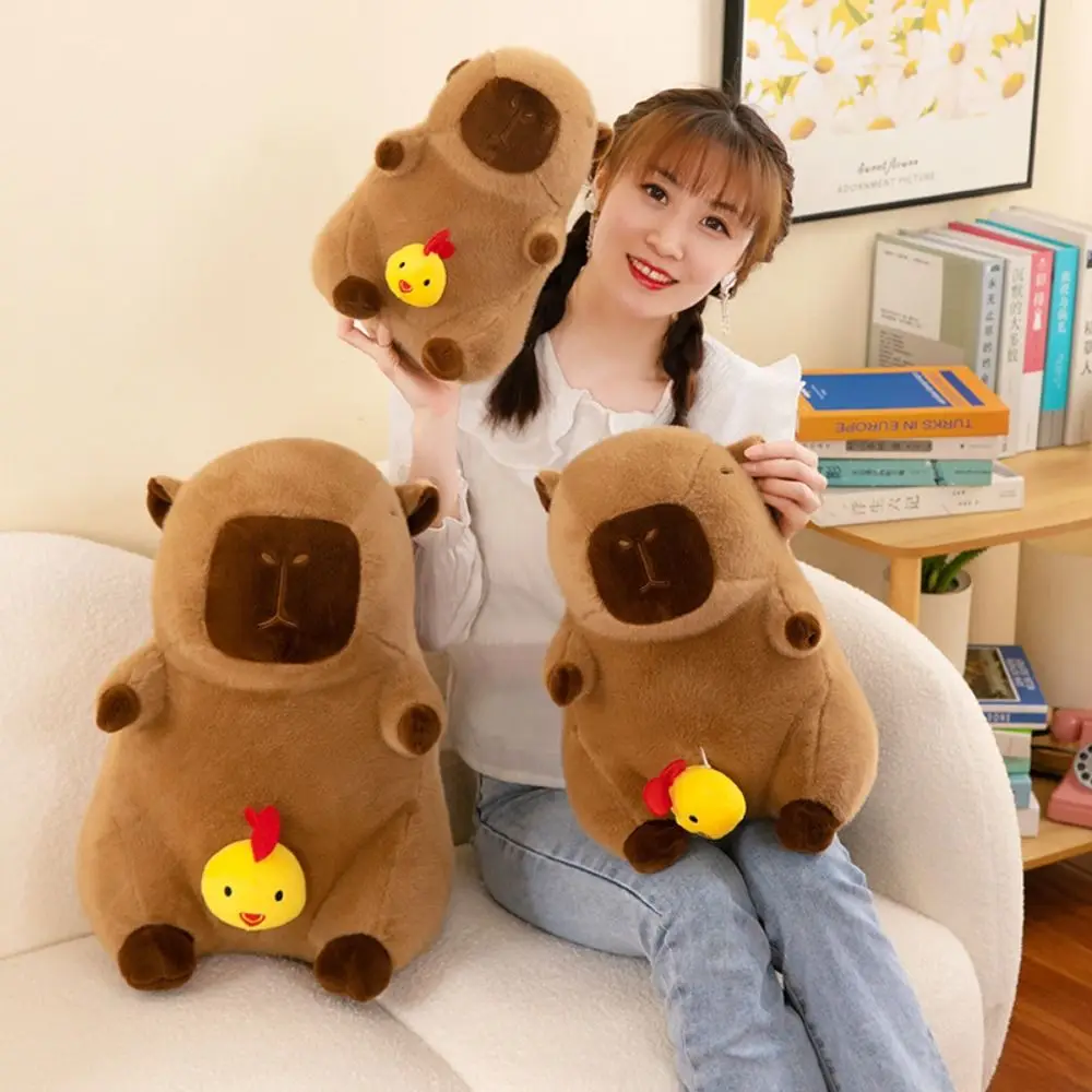 เสื้อผ้าชายหาด Capybara Plush ของเล่นฤดูร้อนว่ายน้ําวงกลม Capibara อะนิเมะ Fluffty ของเล่นการ์ตูน Capybara ตุ๊กตา Plush