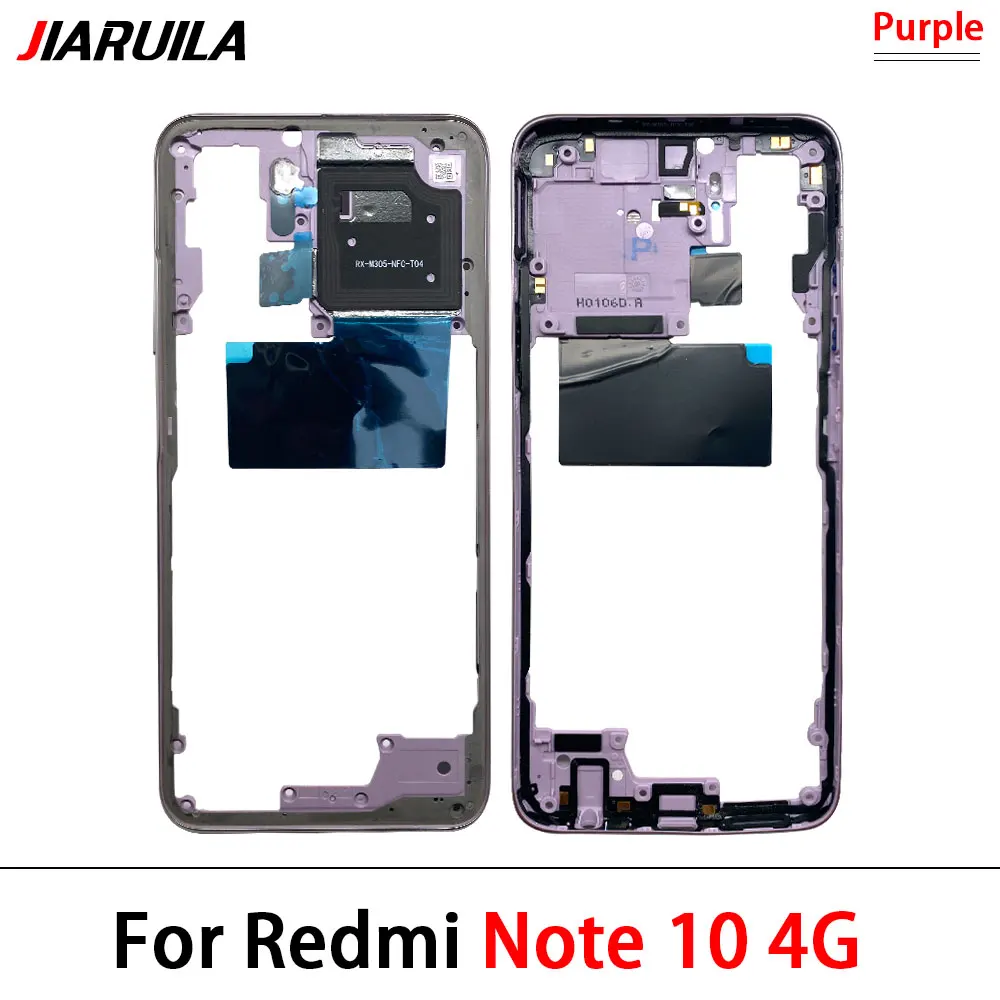 Middle Frame Housing For Xiaomi Redmi Note 10 Pro Max Note 10s Note 10 5G Middle Frame Holder Cover Bezel with Side Keys Parts