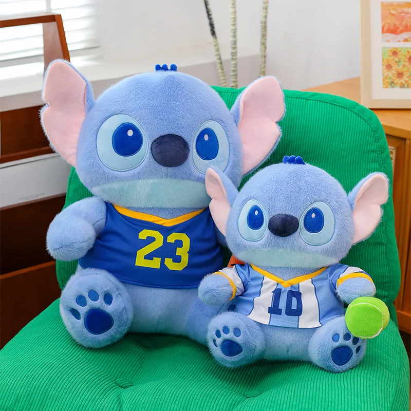 Kawaii Stitch Plush Toy Stitch Basketball Filled Doll Cute Stuffed Animal for Kids Birthday Xmas Gift Soft Plushie Wholesale