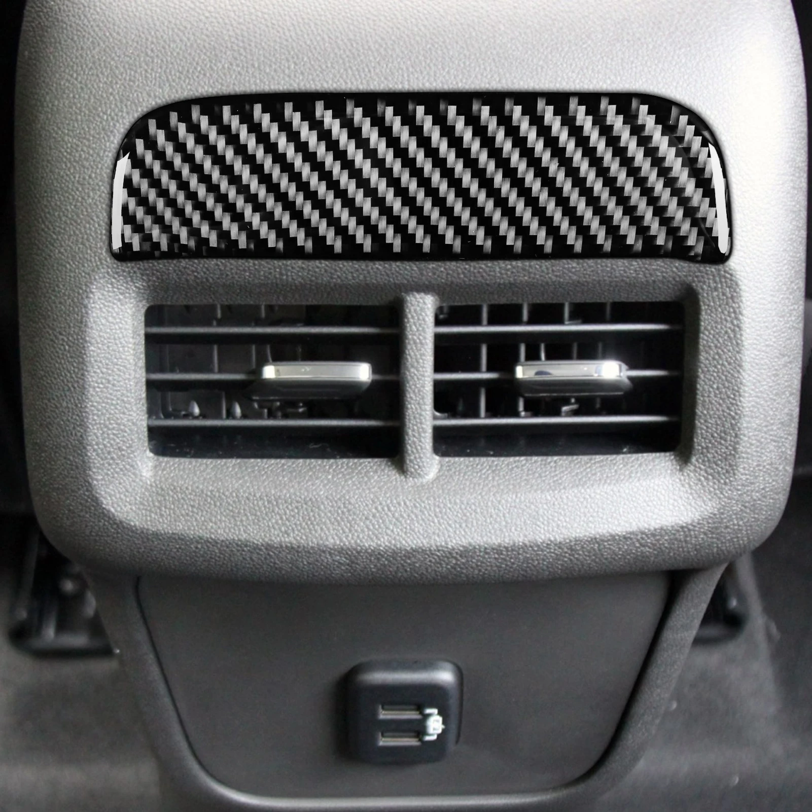 For Chevrolet Tailblazer Equinox 2018—2022 Real Carbon Fiber Car Rear Air Outlet Panel Cover Trim Sticker Decorative Accessories