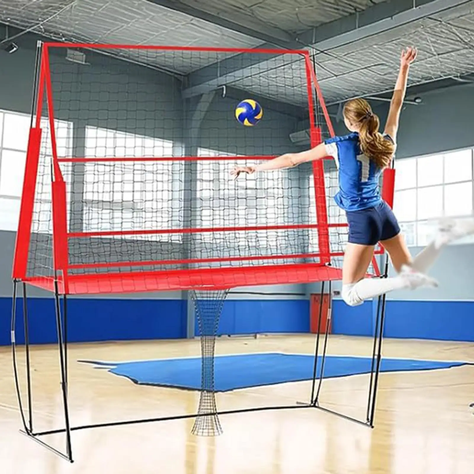

Volleyball Practice Net Easy to Install for Outdoor Sports Practice Hitting