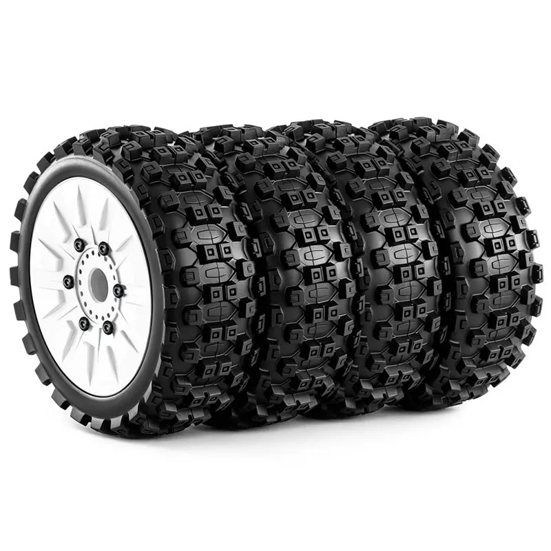 ABUM-RC Off-Road Buggy Wheels Tire For 1/8 ARRMA Typhon 3S/6S BLX For TRAXXAS Jato For Kyosho RC Car Upgrade Parts Black