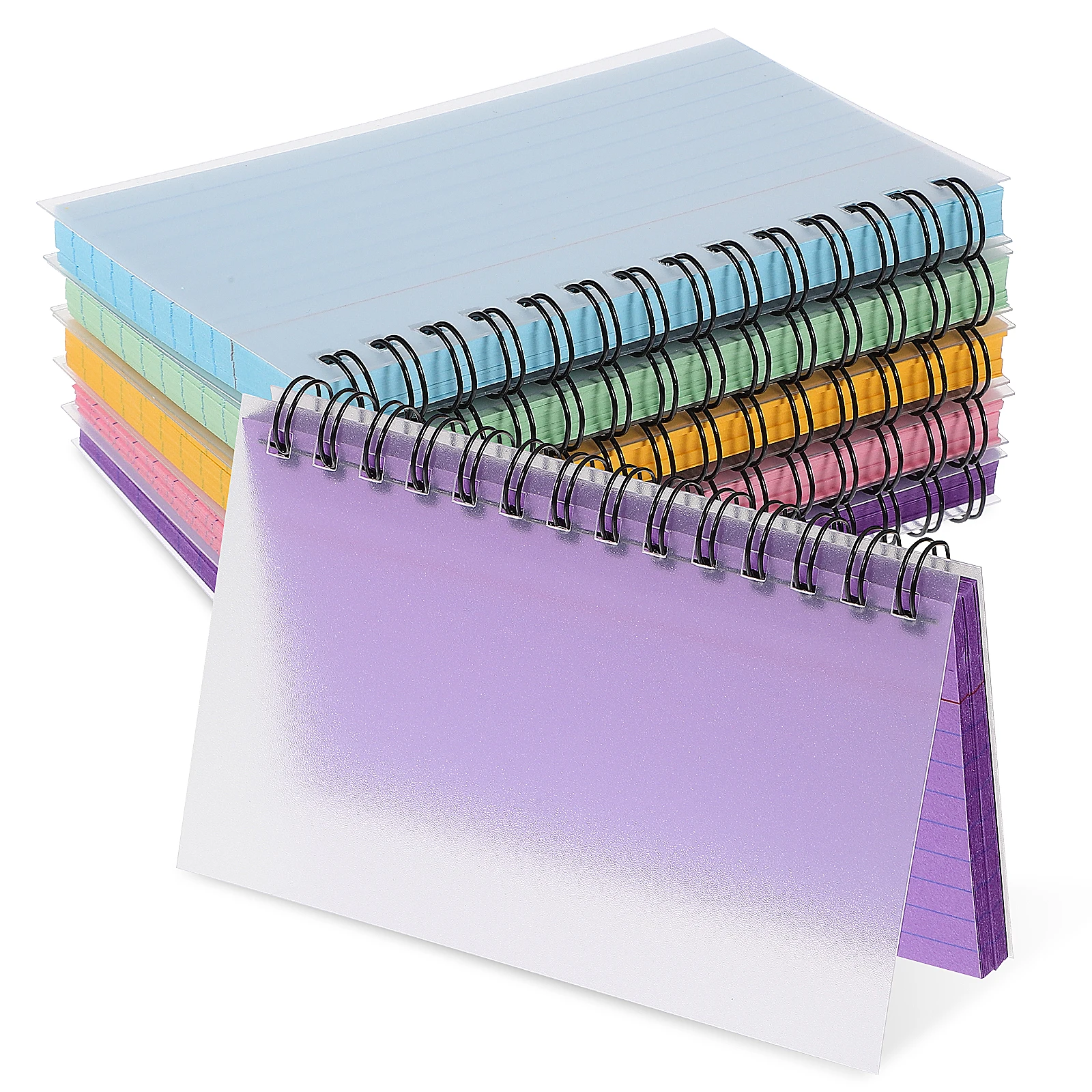 

5 pcs Colored Index Study Notepads Small Portable Flash School Flash Index Cards Notebook Notecards Cards Writing