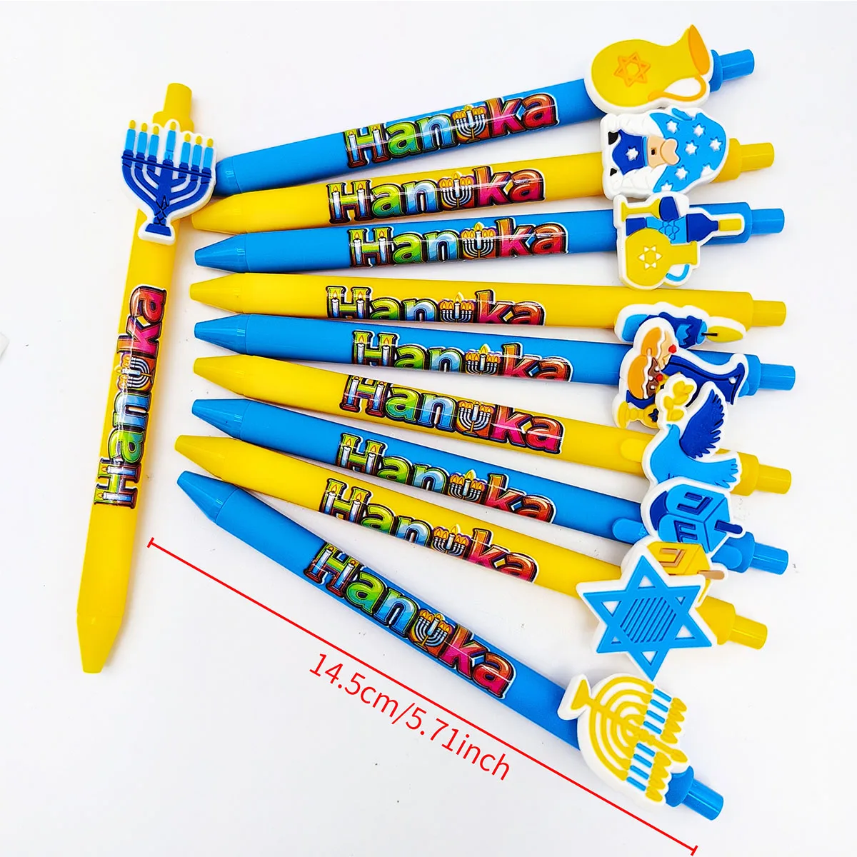 Stylo à bille d'impression de patch d'élément de festival de bougie 7 pièces/13 pièces notes quotidiennes stylo à bille pratique et pratique