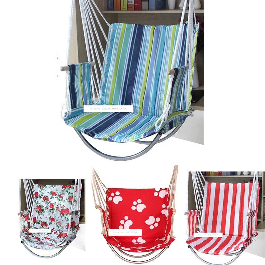 

Fashion 8 Color Oxford Deluxe Hammock Garden Dormitory Bedroom Indoor Hanging Chair For Child Adult Swinging Single Safety Chair