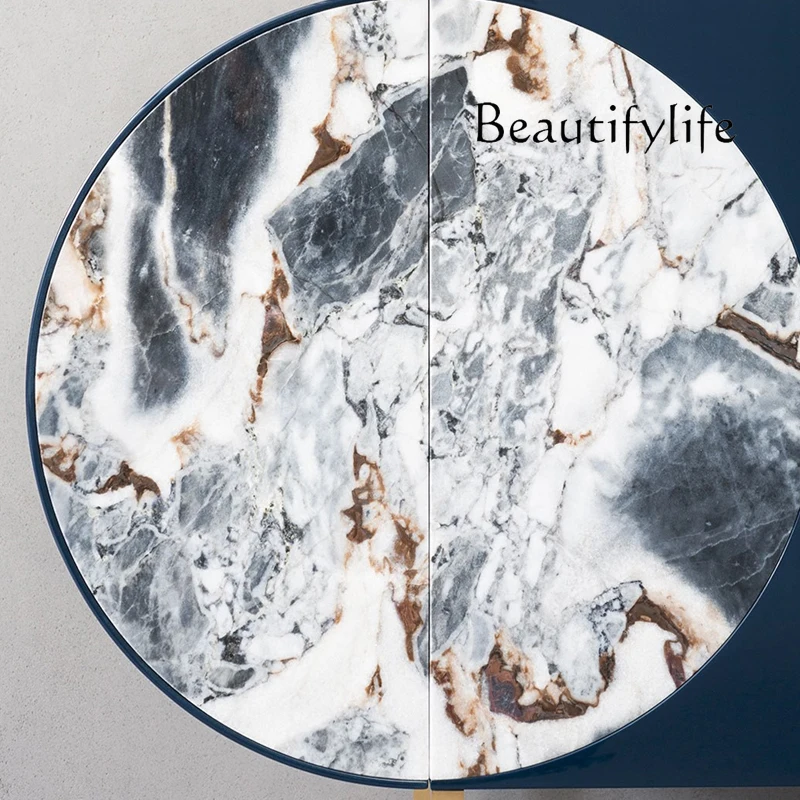 Italian light luxury replica dining side cabinet modern simple restaurant marble storage entrance tea cabinet