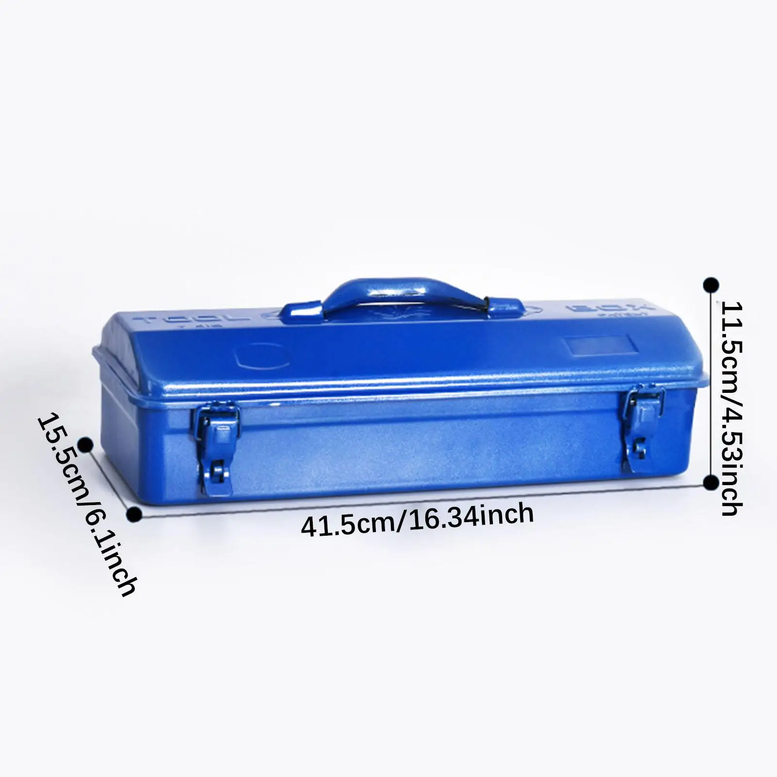 Iron Tool Box Home Rust Resistant Large Capacity with Handle Portable Sturdy Workshop Space Saving Multifunctional Tool Case